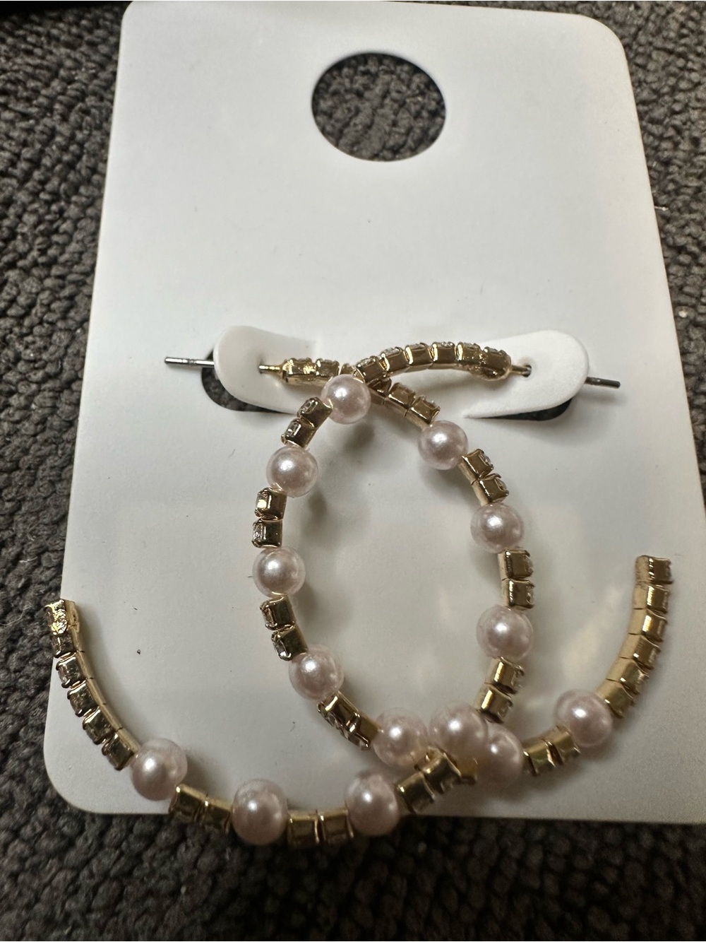 Gold Pearl Hoop Earrings — Feminine Beaded Hoops